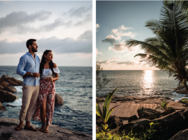 Tramonto sulle rocce