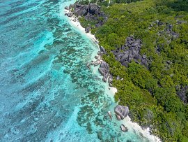ANSE SOURCE D'ARGENT DRONE VIEW 7