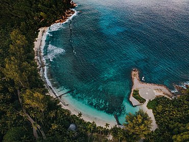 AERIAL IMAGE OF CAP LAZARE NATURE RESERVE, BEACH BAR & RESTAURANT