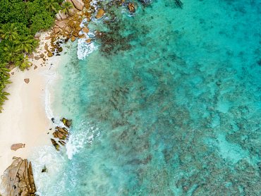 AERIAL VIEW OF THE BEACH