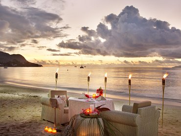 Dinner on Beau Vallon Beach